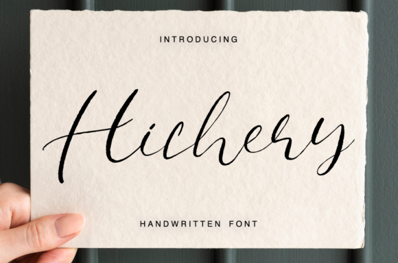 Hichery: The Flowing Handwritten Typeface for Elegant Brand Identity