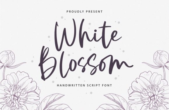 White Blossom: The Elegant Script Font for Handmade Products